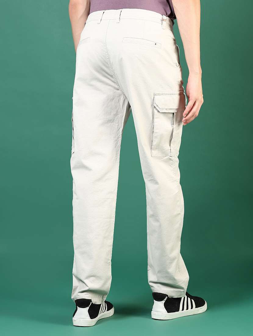 men solid mid rise cargo - 22165895 -  Standard Image - 3