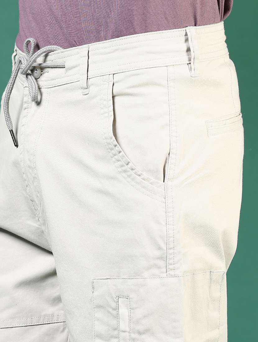 men solid mid rise cargo - 22165895 -  Standard Image - 5