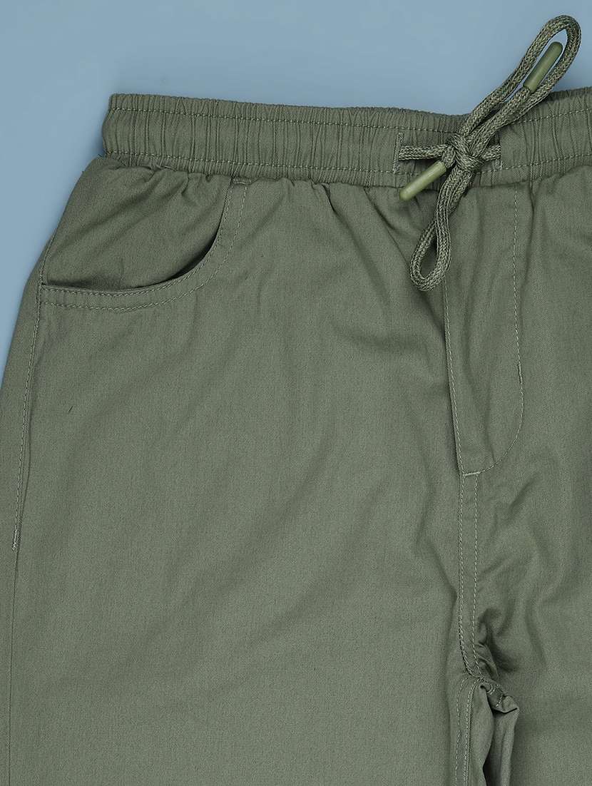 girls solid mid rise relaxed fit jogger - 22165911 -  Standard Image - 3