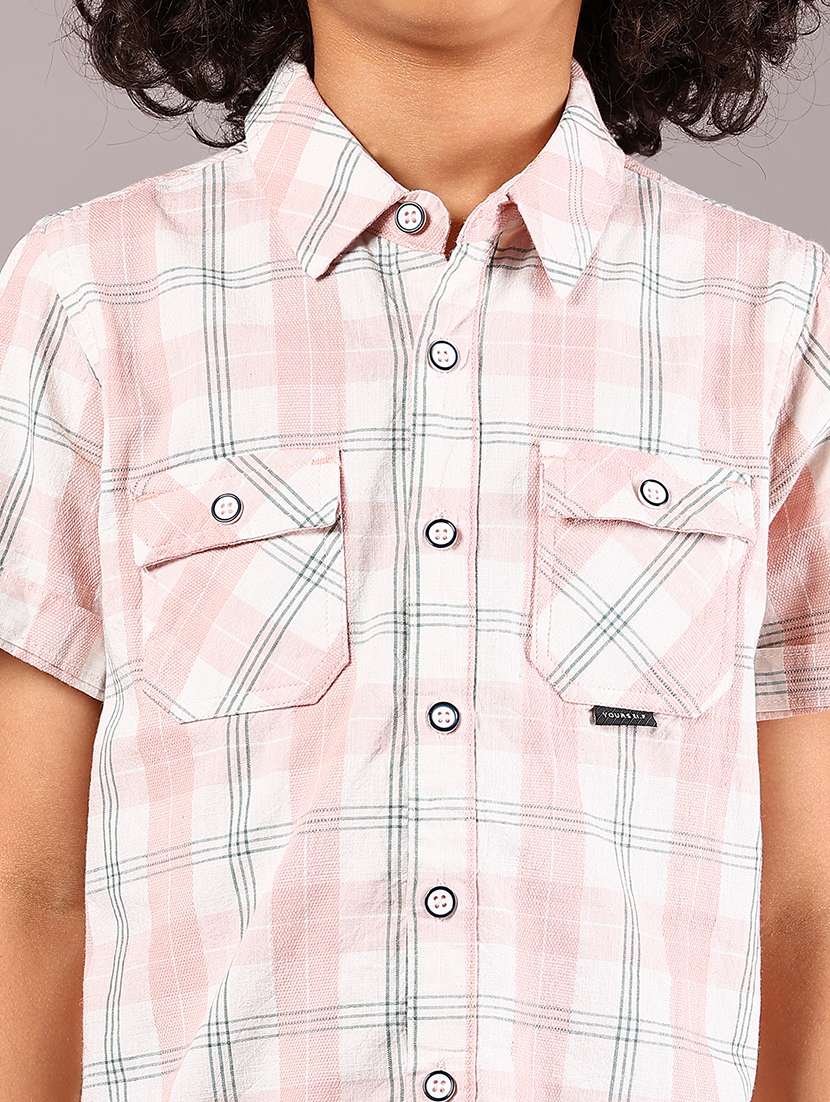 boys checkered short sleeve casual shirt - 22165950 -  Standard Image - 5