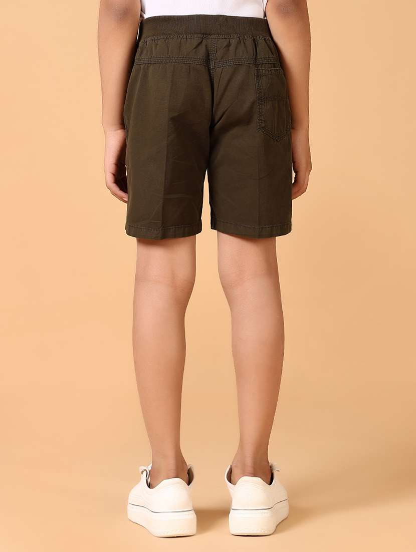 boys solid mid rise shorts - 22166109 -  Standard Image - 3
