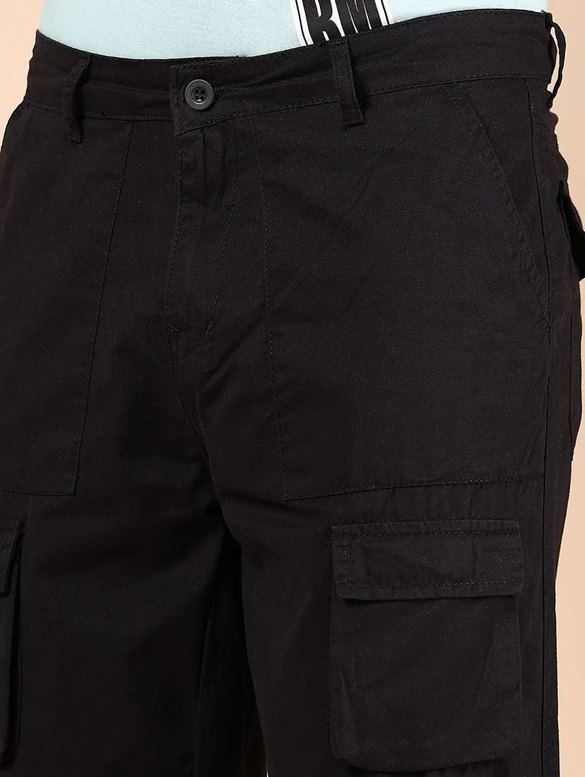 men solid mid rise cargo - 22166307 -  Standard Image - 5