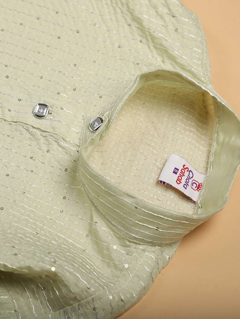 boys embroidered long sleeve kurta and pyjama set - 22166444 -  Standard Image - 3