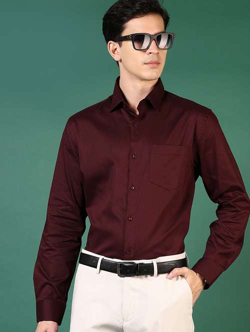 men solid long sleeve regualr fit formal shirt - 22166604 -  Standard Image - 0