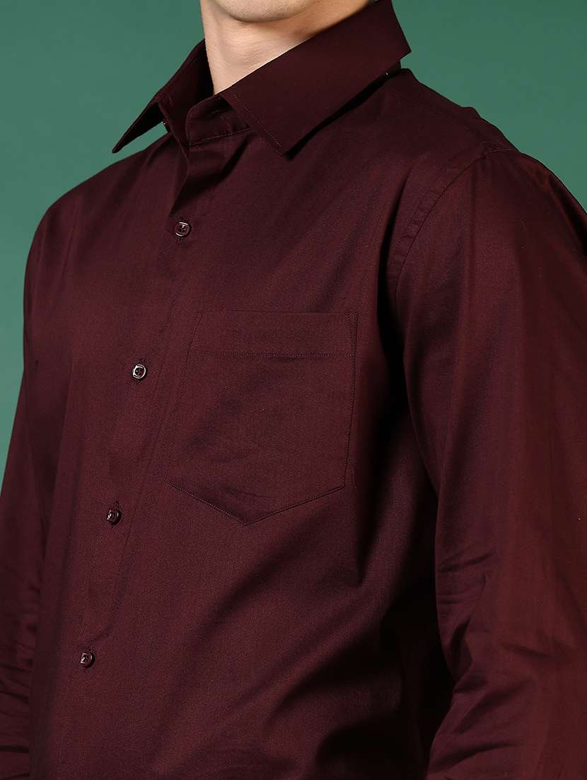 men solid long sleeve regualr fit formal shirt - 22166604 -  Standard Image - 5