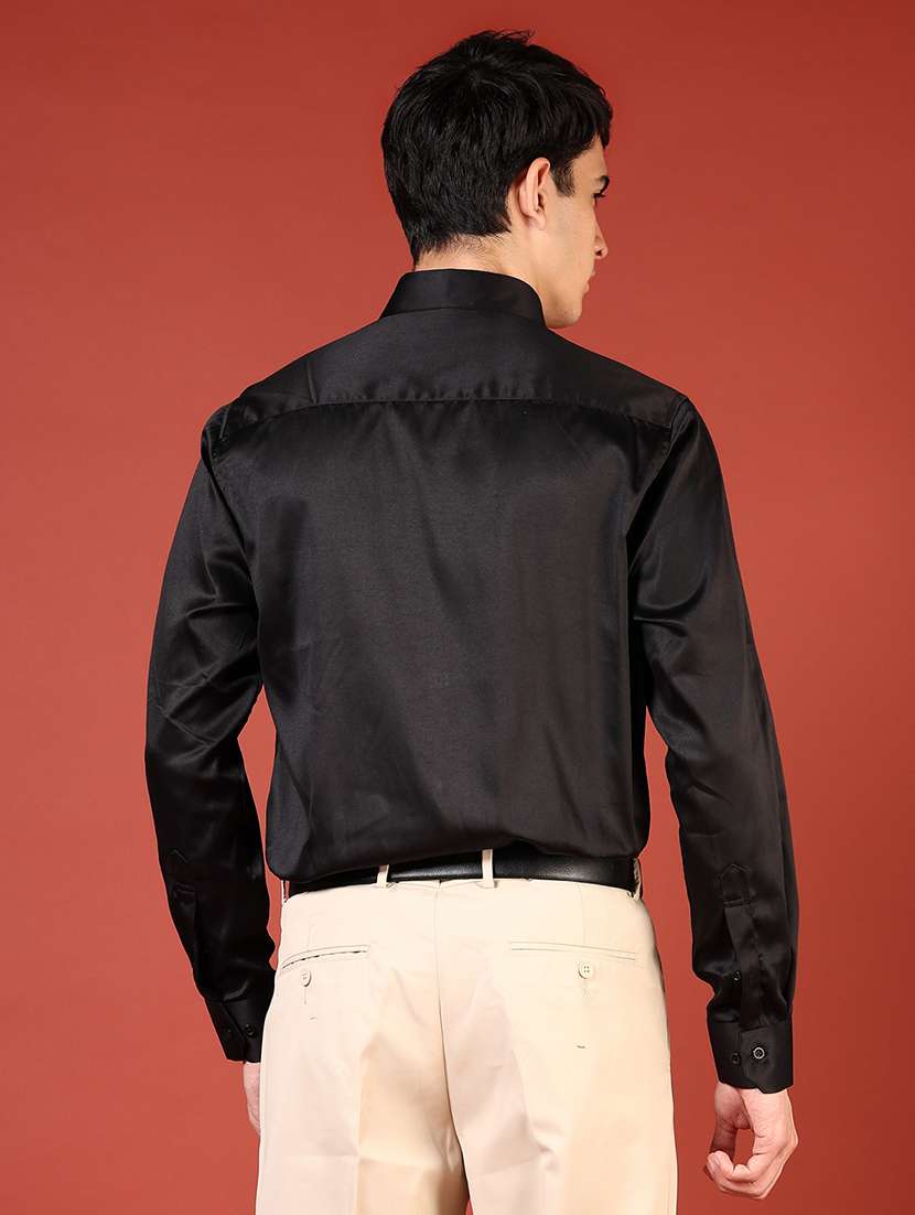 men solid long sleeve regualr fit formal shirt - 22166605 -  Standard Image - 3
