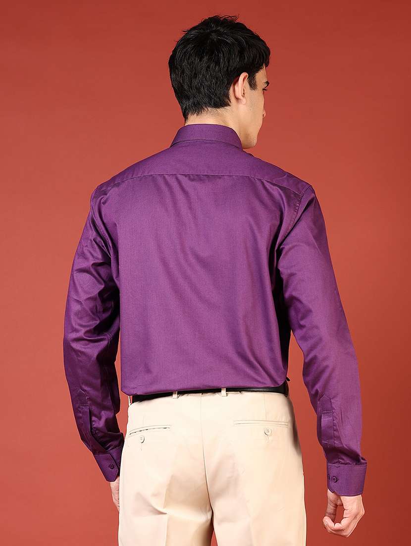 men solid long sleeve regualr fit formal shirt - 22166606 -  Standard Image - 3
