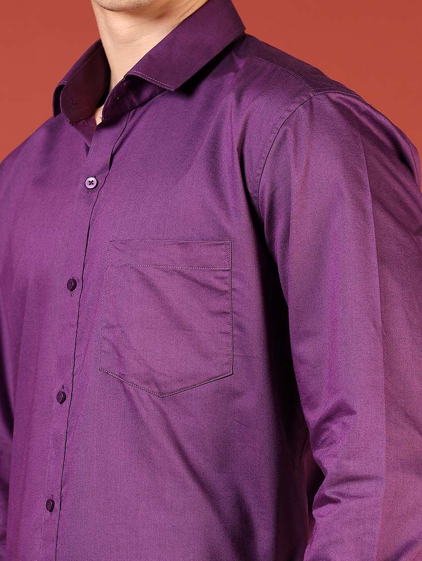 men solid long sleeve regualr fit formal shirt - 22166606 -  Standard Image - 5