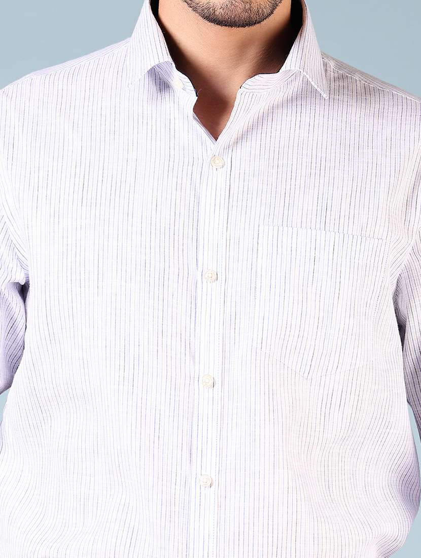 men striped long sleeve regualr fit formal shirt - 22166705 -  Standard Image - 5
