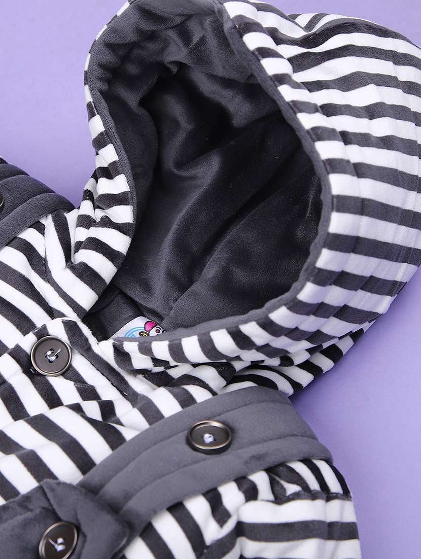 kids striped long sleeve hooded romper - 22166740 -  Standard Image - 3