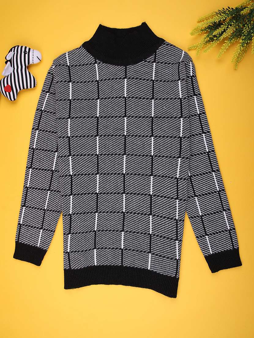 boys self designed long sleeve sweater