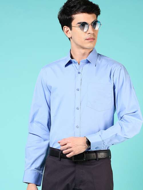 men solid long sleeve regualr fit formal shirt - 22166794 -  Standard Image - 0