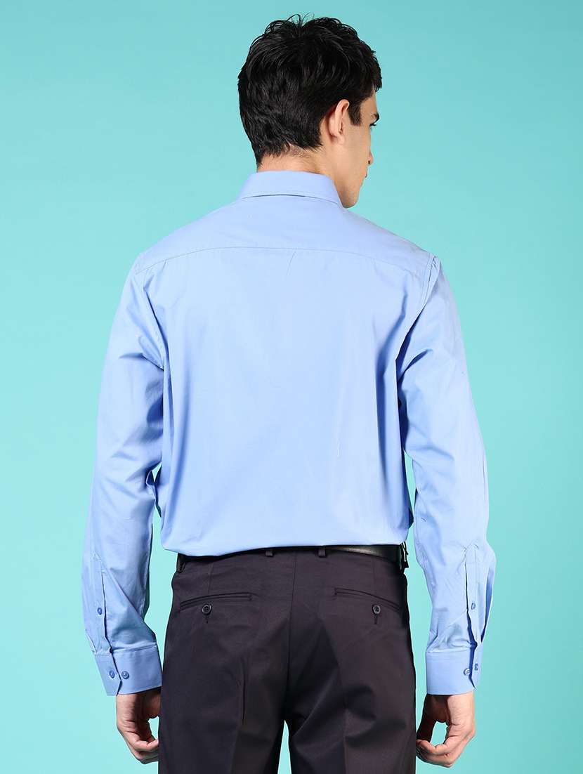 men solid long sleeve regualr fit formal shirt - 22166794 -  Standard Image - 3