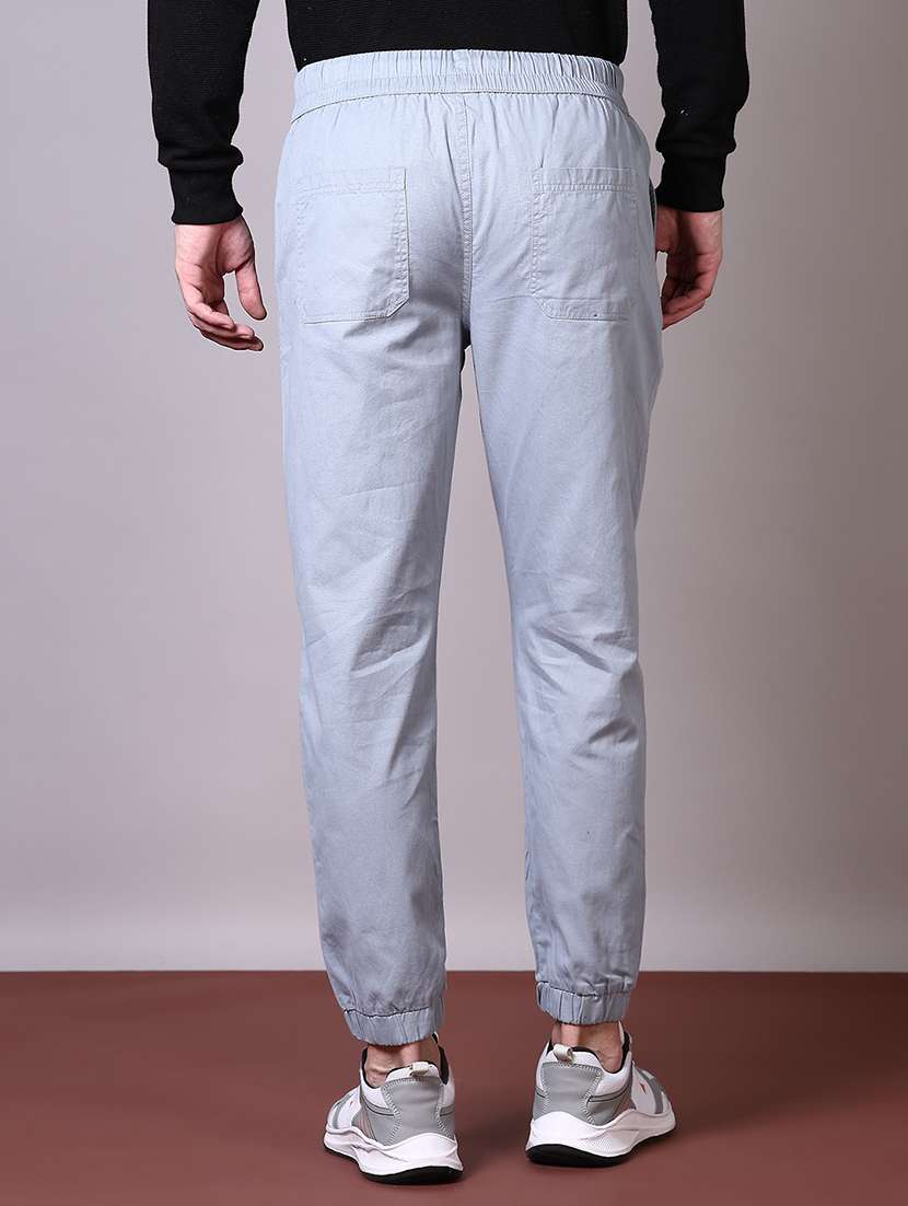 men solid mid rise regular fit jogger - 22166811 -  Standard Image - 3