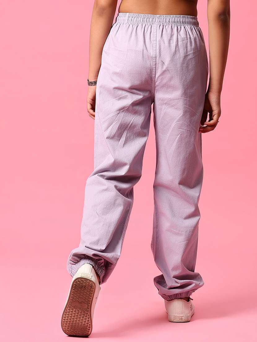 girls solid mid rise relaxed fit jogger - 22166830 -  Standard Image - 3