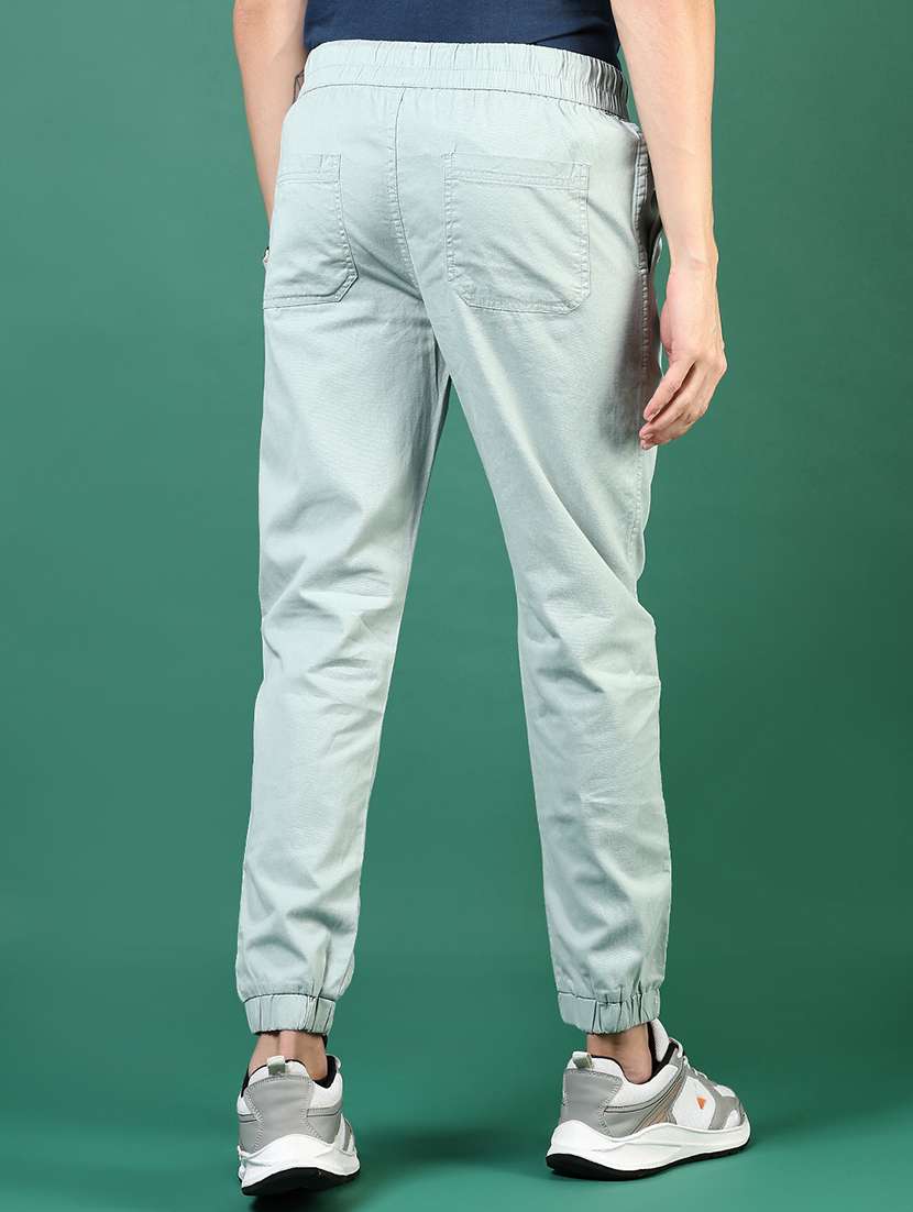 men solid mid rise regular fit jogger - 22167163 -  Standard Image - 3