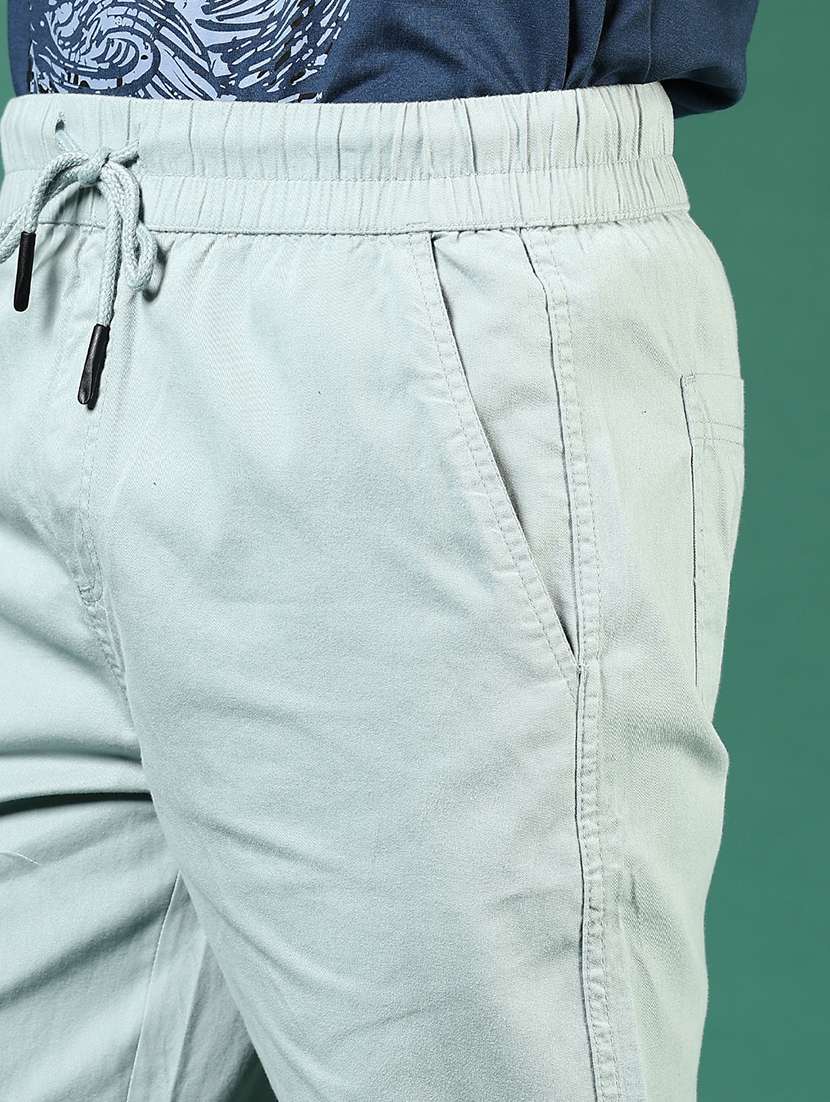 men solid mid rise regular fit jogger - 22167163 -  Standard Image - 5