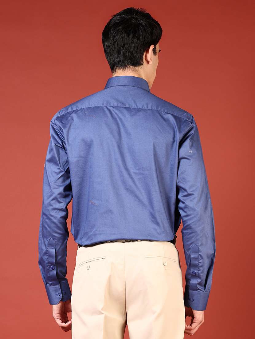 men solid long sleeve regualr fit formal shirt - 22167307 -  Standard Image - 3