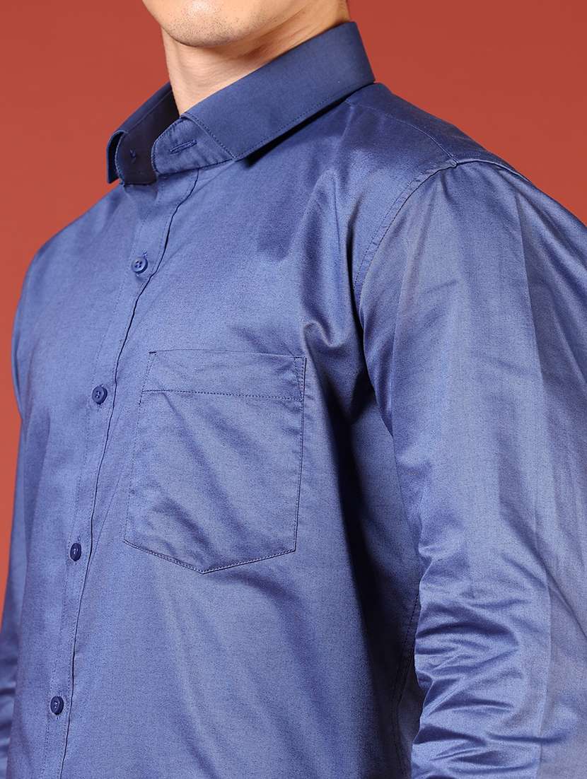 men solid long sleeve regualr fit formal shirt - 22167307 -  Standard Image - 5