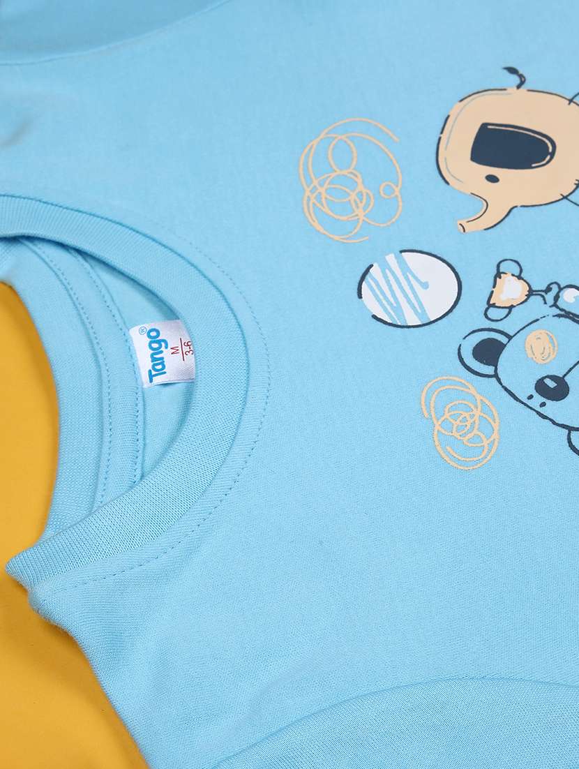 boys printed t-shirt and shorts co-ord set - 22167335 -  Standard Image - 3