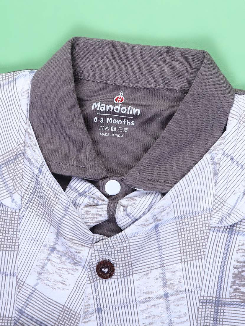 boys checkeerd shirt and trouser co-ord set - 22167430 -  Standard Image - 3