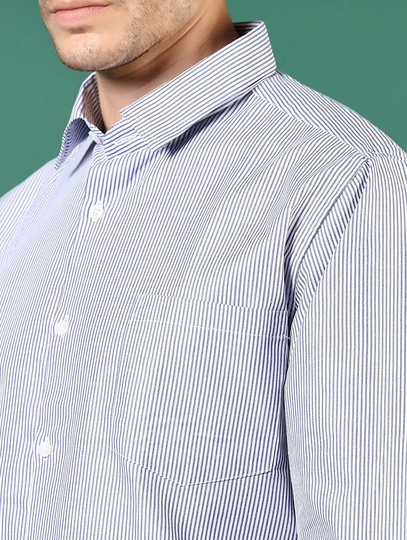 Men Striped Long Sleeve Regualr Fit Formal Shirt - 22167470 -  Standard Image - 5
