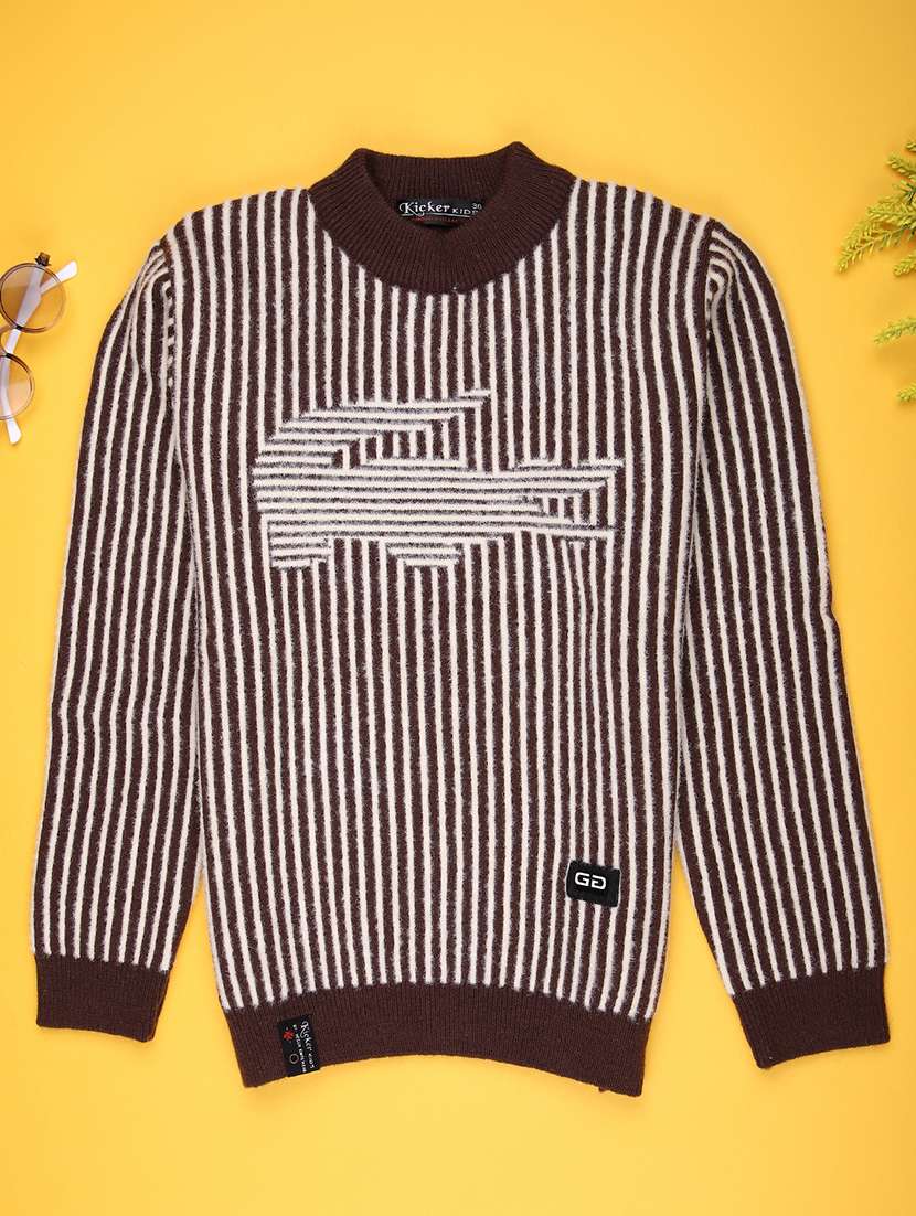 boys striped long sleeve sweater