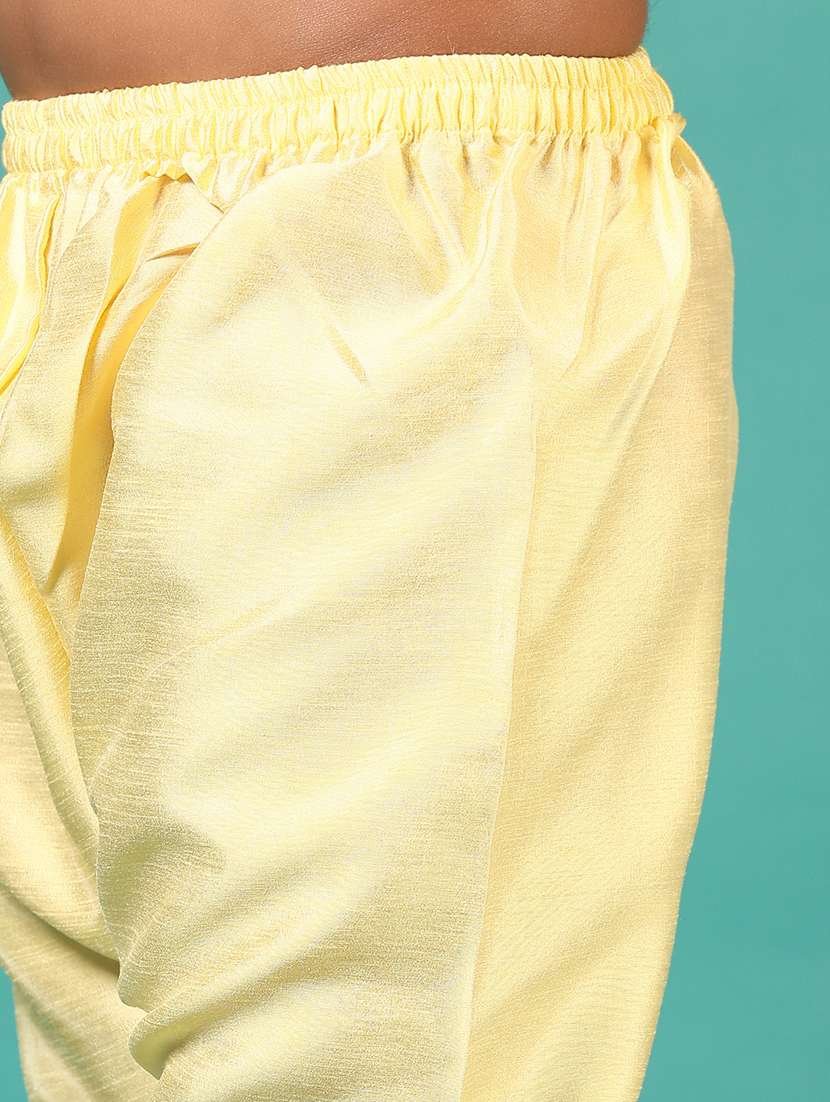 boys embroidered kurta and pyjama set with jacket - 22167579 -  Standard Image - 5