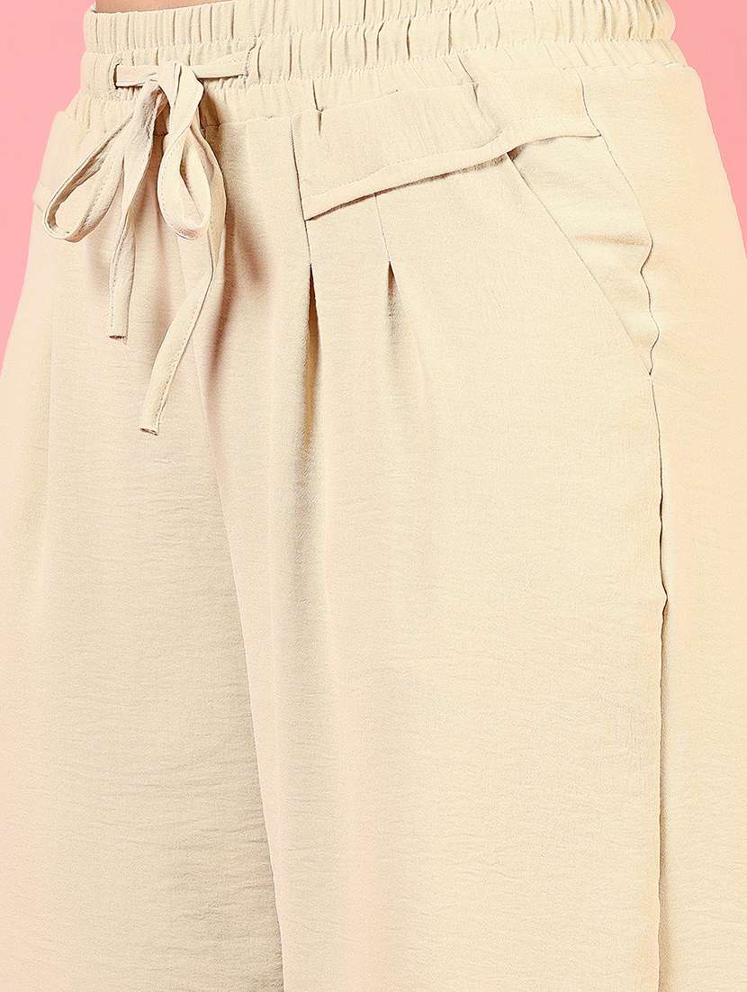 women solid mid rise relaxed fit capri - 22167721 -  Standard Image - 5
