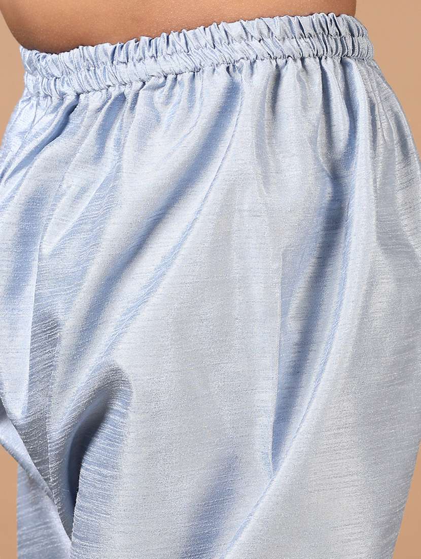 boys embroidered kurta and pyjama set with jacket - 22167817 -  Standard Image - 5