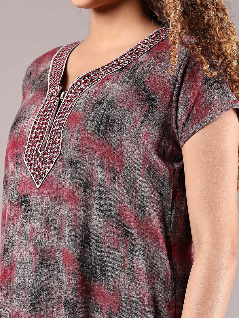 women printed short sleeve nighty - 22167871 -  Standard Image - 5