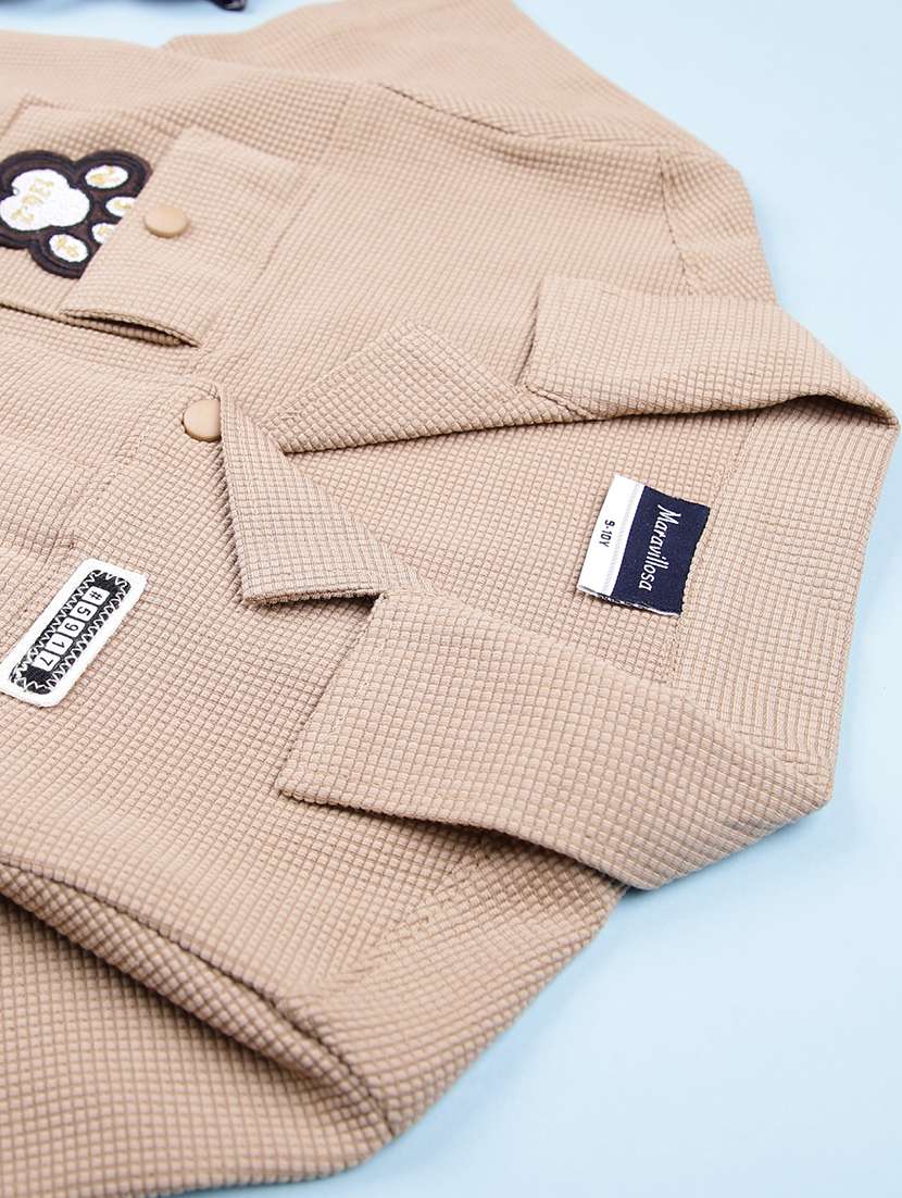 boys solid cuban collar short sleeve shirt - 22168024 -  Standard Image - 3