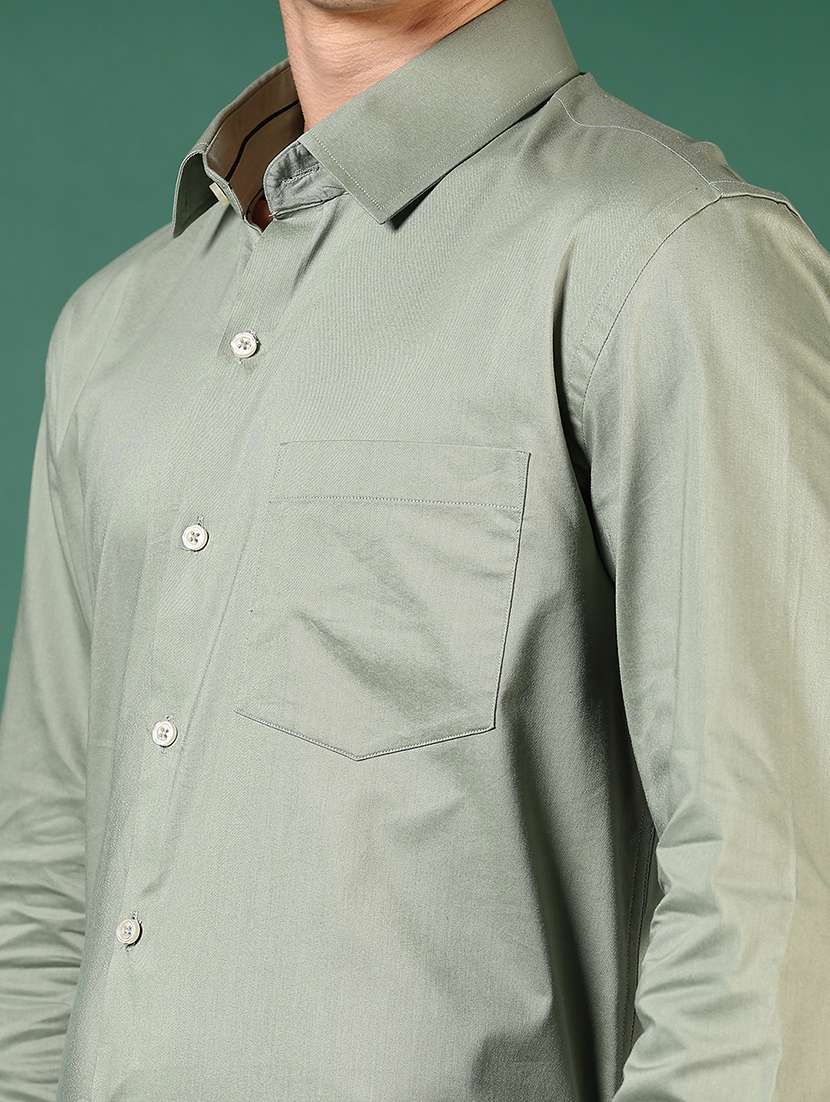 men solid long sleeve regualr fit formal shirt - 22168215 -  Standard Image - 5