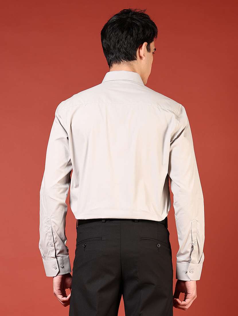 men solid long sleeve regualr fit formal shirt - 22168277 -  Standard Image - 3