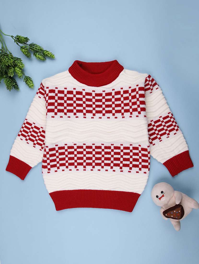 boys self designed long sleeve sweater