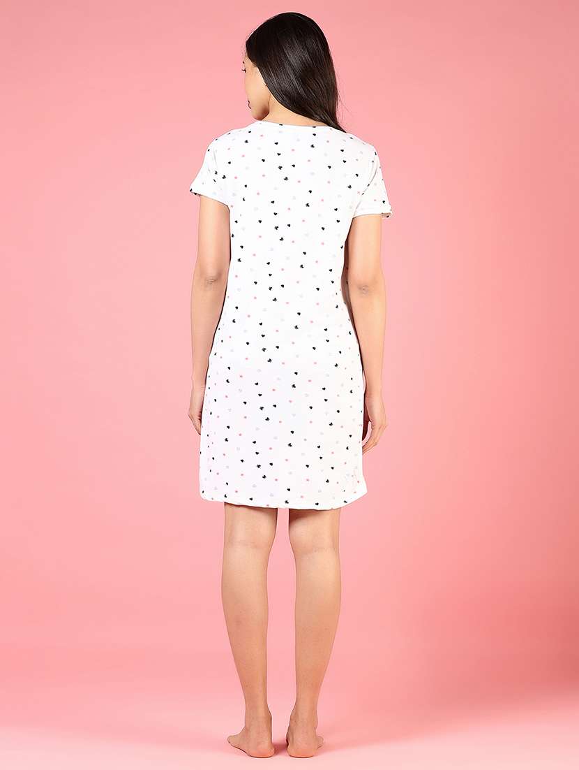 women printed short sleeve sleepshirt - 22168389 -  Standard Image - 3