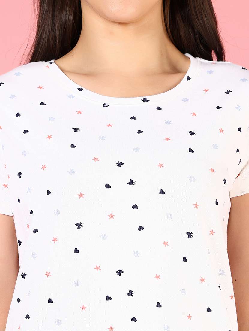 women printed short sleeve sleepshirt - 22168389 -  Standard Image - 5