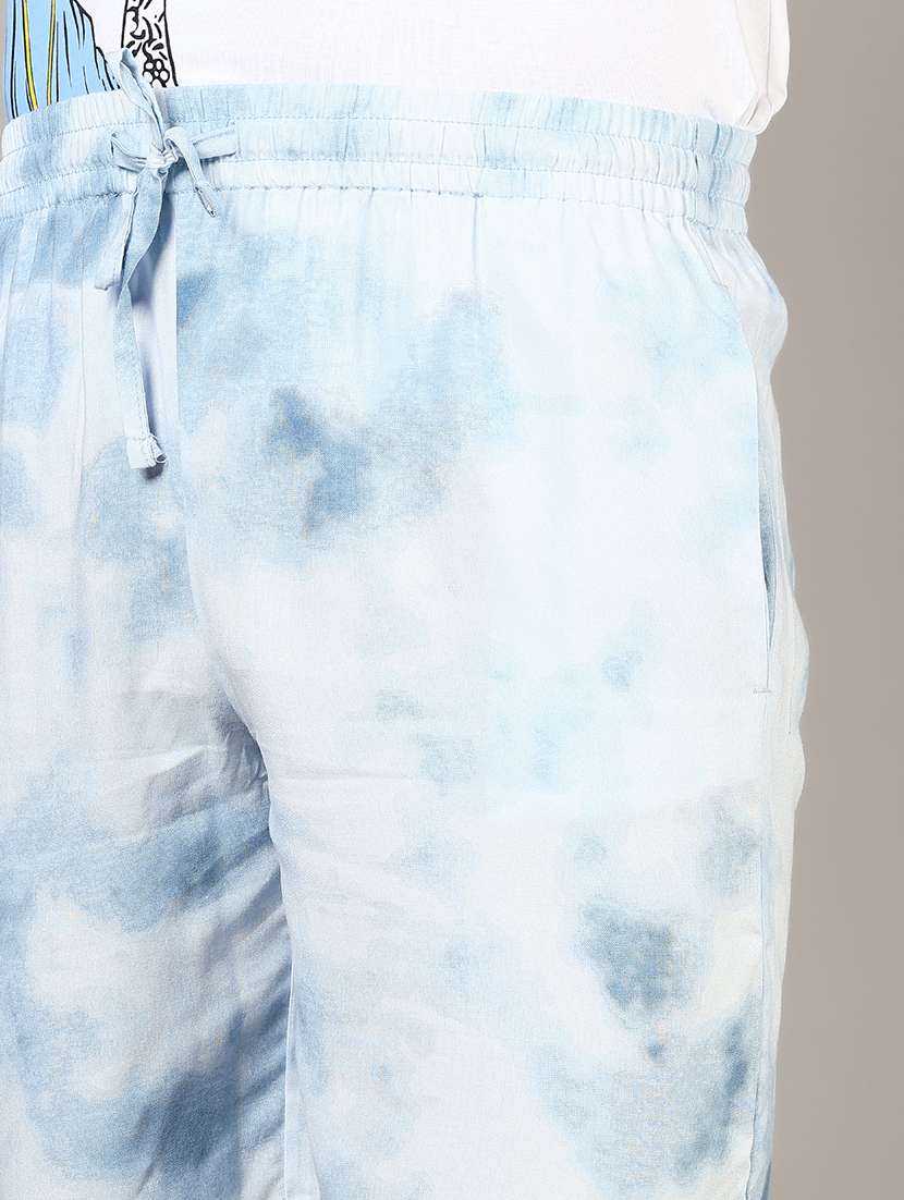 men tie & dye mid rise regular fit shorts - 22168448 -  Standard Image - 5
