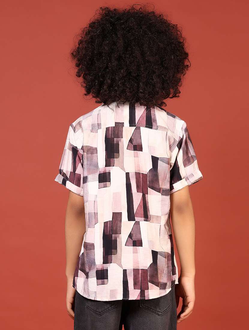 boys printed short sleeve casual shirt - 22168456 -  Standard Image - 3