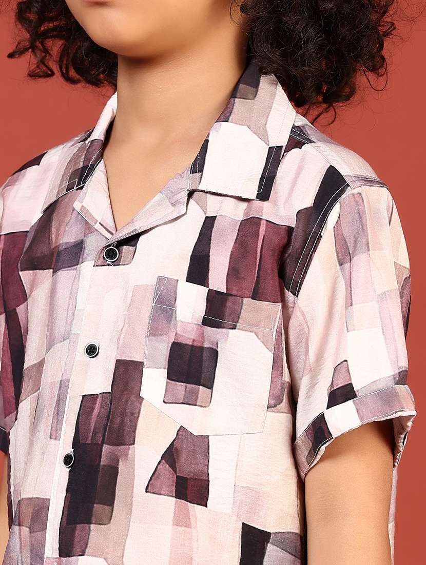 boys printed short sleeve casual shirt - 22168456 -  Standard Image - 5