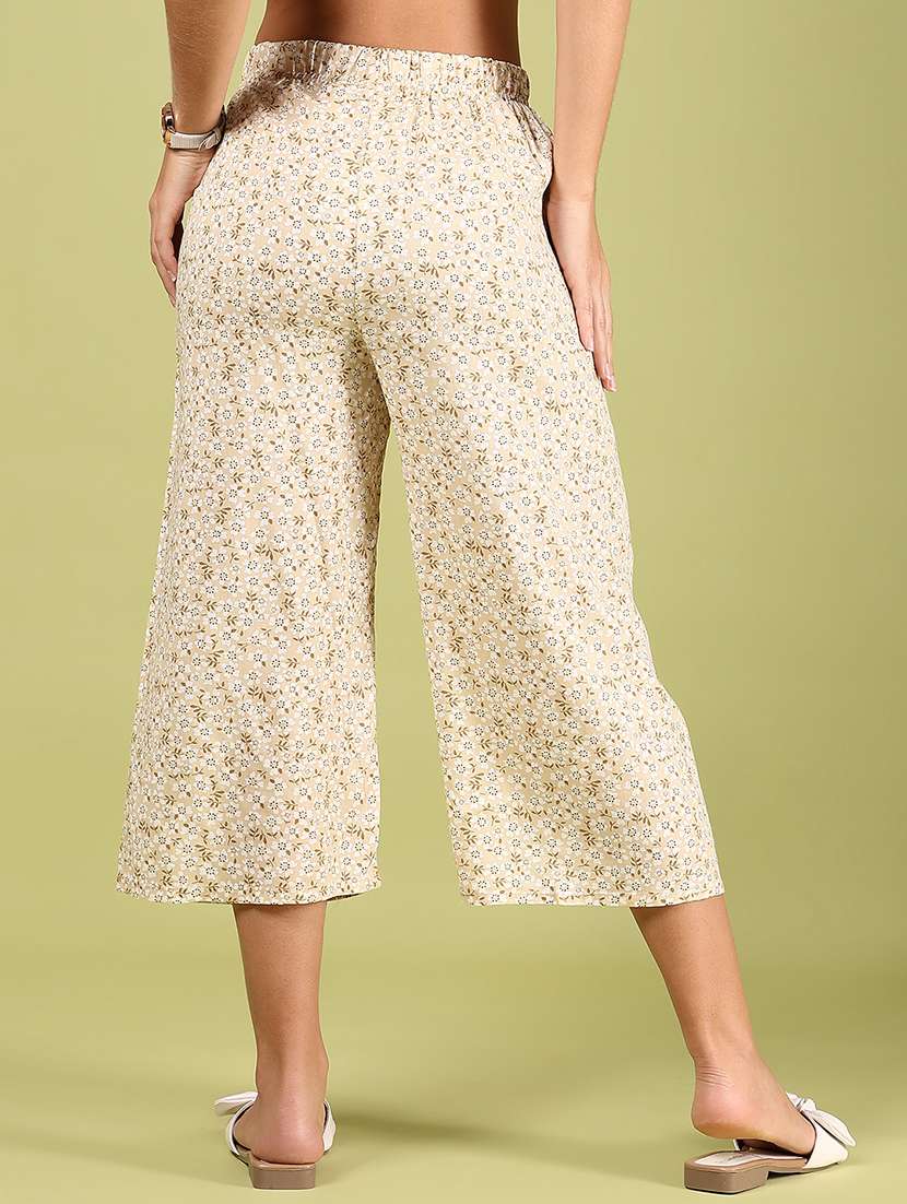 women printed mid rise relaxed fit capri - 22168529 -  Standard Image - 3