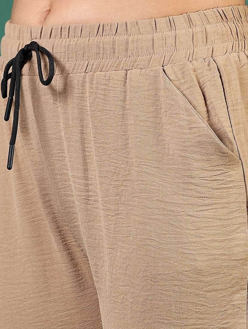 women solid mid rise regular fit jogger - 22168623 -  Standard Image - 5