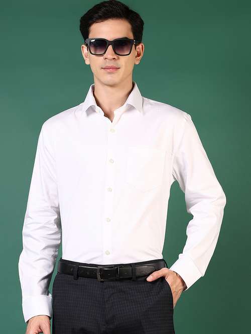 men solid long sleeve regualr fit formal shirt - 22168703 -  Standard Image - 0