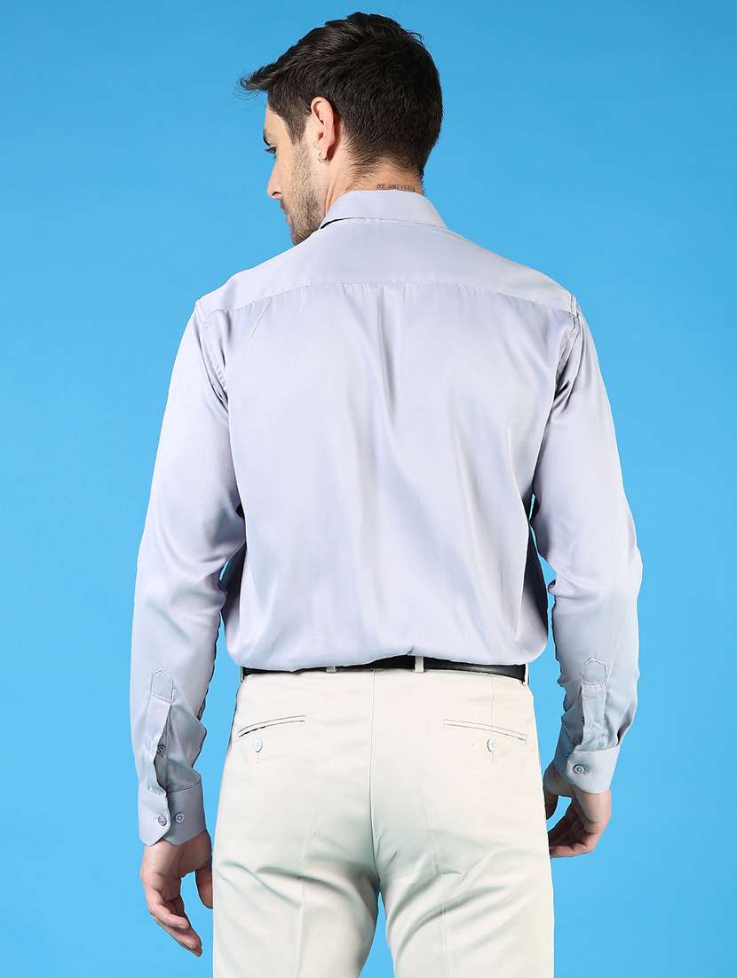 men solid long sleeve regualr fit formal shirt - 22168766 -  Standard Image - 3