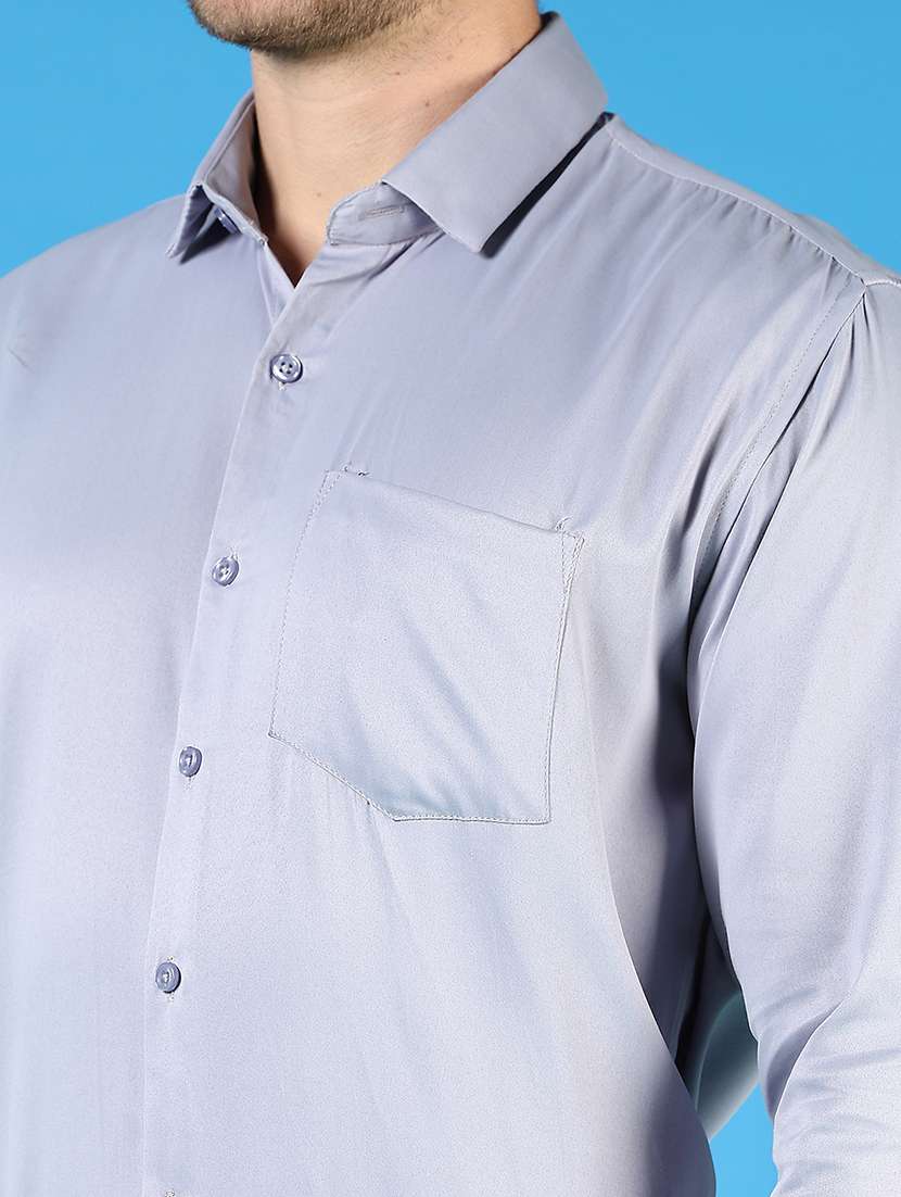 men solid long sleeve regualr fit formal shirt - 22168766 -  Standard Image - 5