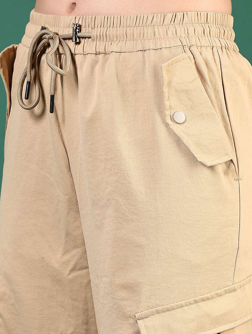 women solid mid rise regular fit jogger - 22168774 -  Standard Image - 5