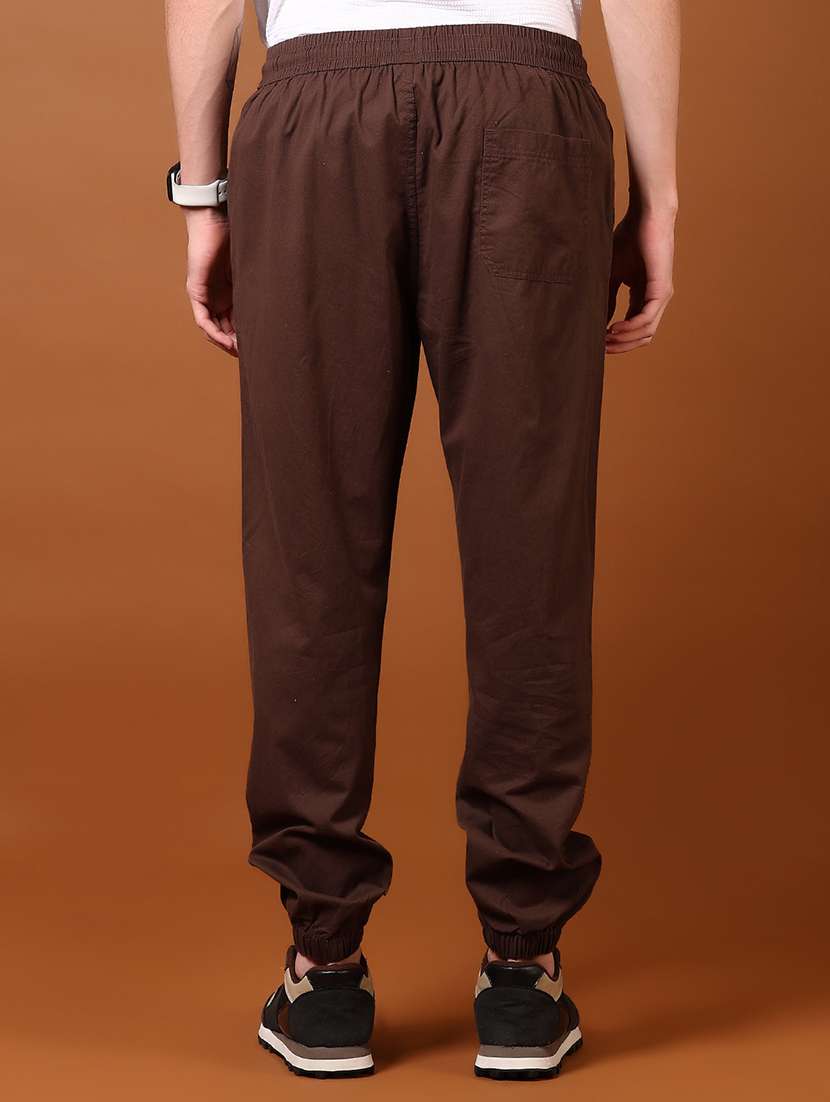 men solid mid rise relaxed fit jogger - 22168837 -  Standard Image - 3