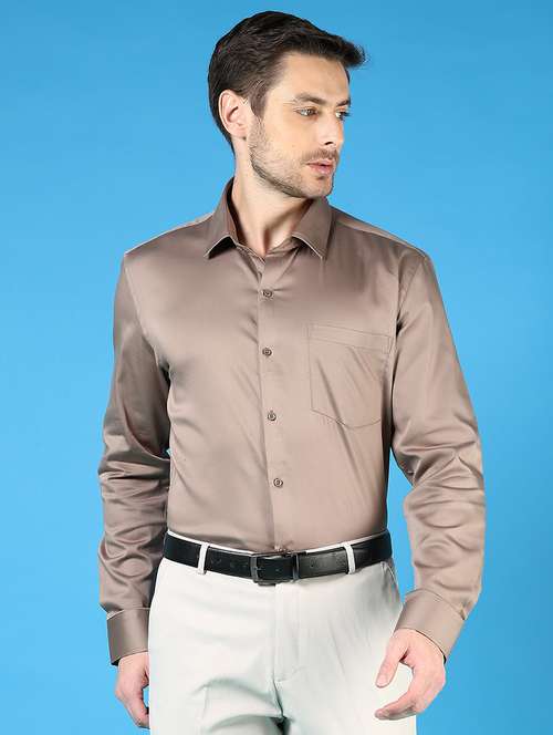 men solid long sleeve regualr fit formal shirt - 22168982 -  Standard Image - 0