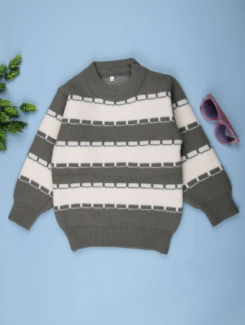 boys self designed long sleeve sweater