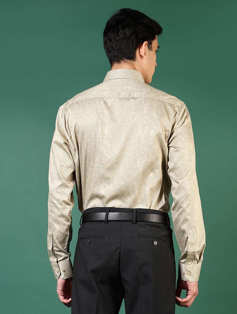 men printed long sleeve regualr fit formal shirt - 22169301 -  Standard Image - 3